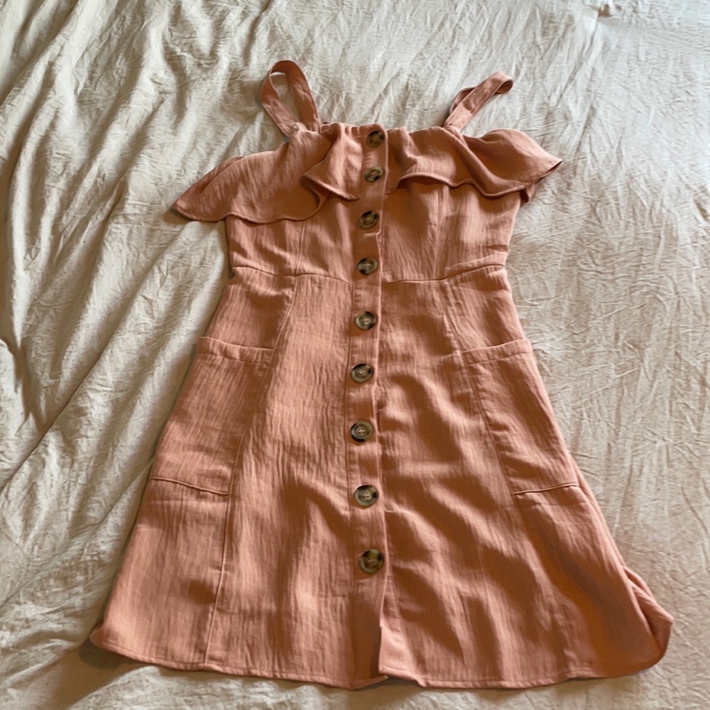 Dark blush short dress